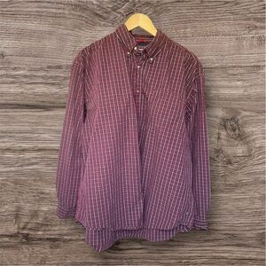 Wrangler Red and White Casual Button Down Shirt